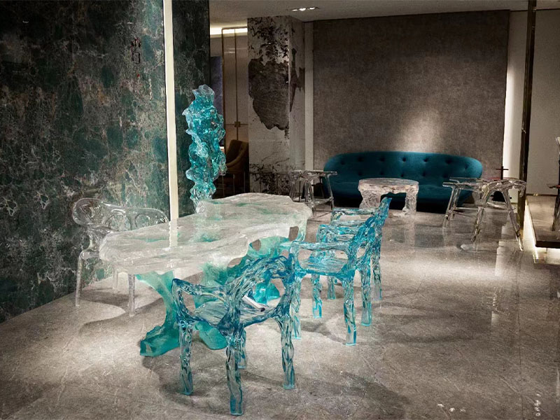 Customized Modern Art Transparent Resin Art Furniture