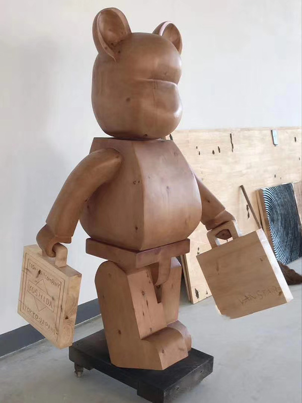 Customizable Wooden Animal Wood Carving Violent Bear