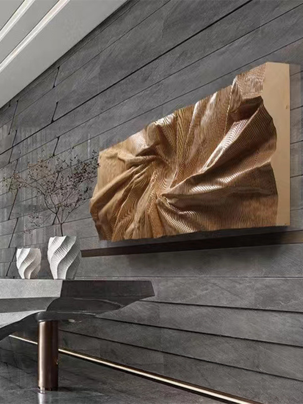 Solid Wood Carving 3D Installation Art Carving Crafts Wall Decoration