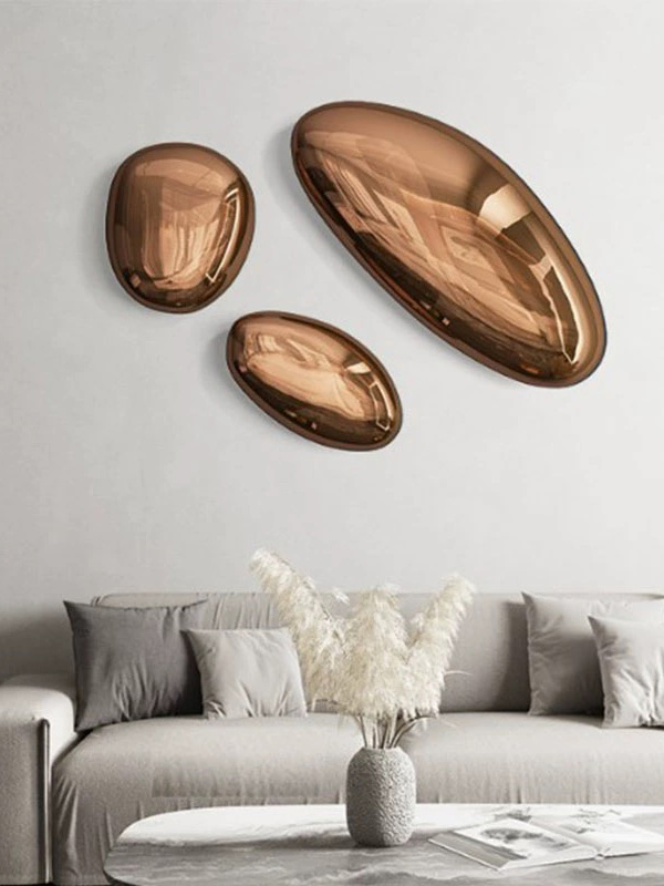 Light Luxury Stainless Steel Sculpture Wall Hanging Wall Decoration